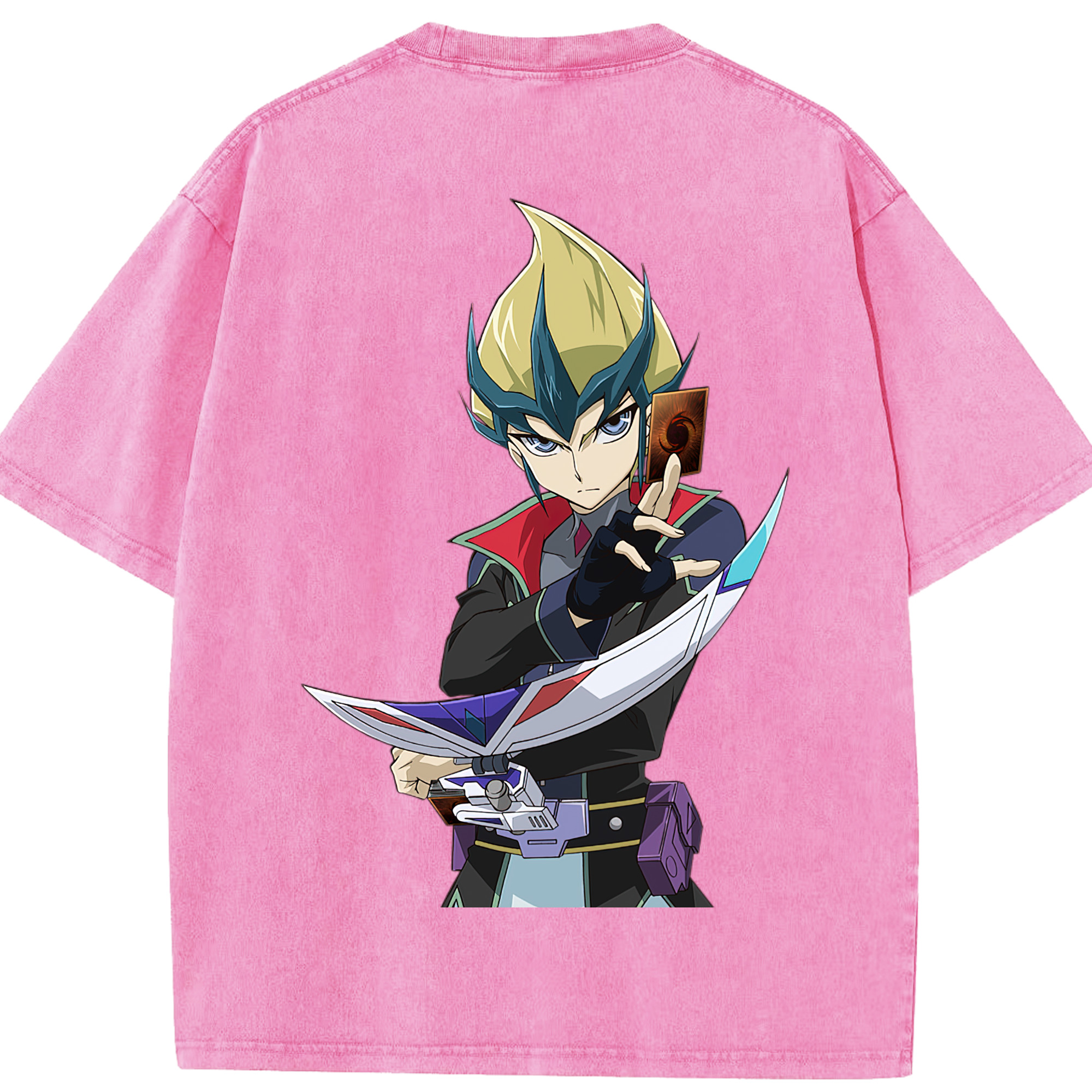 （画像用） 遊☆戯☆王 Yu-Gi-Oh! 綿100% ヴィンテージ風 半袖Tシャツ（背面プリント）